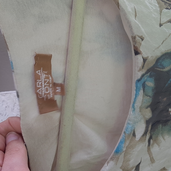 Women's Carla Conti 100% Silk Mudi Dress Size M Wide fit - Picture 2 of 13